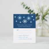 Carte de réponse aux flocons de neige de mariage d (Debout devant)