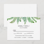 Carte de réponse aux fougères vertes (Devant / Derrière)