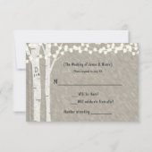 Carte de réponse aux guirlandes de lumières d'arbr (Dos)