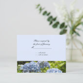 Carte de réponse aux Hortensias Bleus (Debout devant)