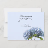 Carte de réponse aux hortensias bleus doux (Devant)