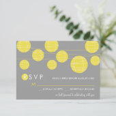 Carte de réponse aux lampions en papier chinois su (Debout devant)