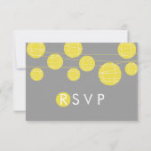 Carte de réponse aux lampions en papier chinois su (Dos)