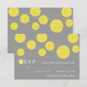 Carte de réponse aux lampions en papier chinois su (Devant / Derrière)