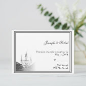 Carte de réponse aux mariages de destination de la (Debout devant)
