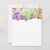 Carte de réponse aux pivoines multicolores (Dos)