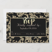 Carte de réponse aux tours de scintillement or élé (Devant)