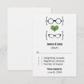 Carte de réponse aux verres Geeky Vert (Devant / Derrière)