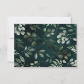 Carte de réponse avec couronne de verdure (Dos)