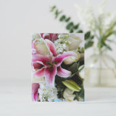 carte de réponse avec couverture florale (Debout devant)