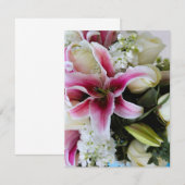carte de réponse avec couverture florale (Devant / Derrière)
