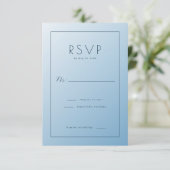 Carte de réponse avec dégradé bleu calme (Debout devant)