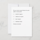 Carte de réponse avec lettres à main chic (Dos)