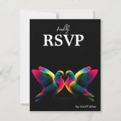 🌈 Carte de réponse avec menu et code QR Doves of (Devant)