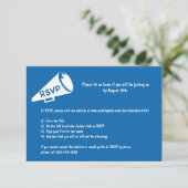 Carte de réponse avec porte-voix (Debout devant)