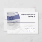 Carte de réponse Bar Mitzvah Tallit (Devant)