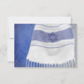 Carte de réponse Bar Mitzvah Tallit (Devant)
