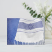 Carte de réponse Bar Mitzvah Tallit (Debout devant)