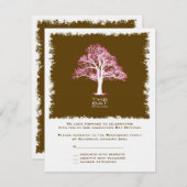 Carte de réponse Bat mitzvah Arbre de vie, Chocola (Devant / Derrière)