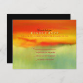 Carte de réponse Bat mitzvah AURORA BOREALIS Bar (Devant / Derrière)