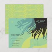 Carte de réponse Bat mitzvah DANCING DOLPHINS (Devant / Derrière)