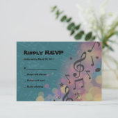 Carte de réponse Bat mitzvah du lecteur de flute (Debout devant)