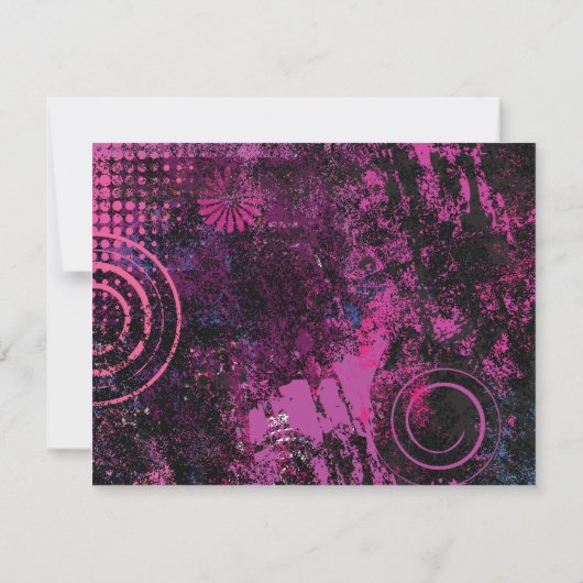 Carte de réponse Bat mitzvah Mogen David Circular (Dos)