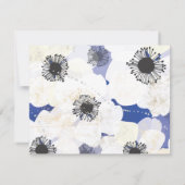 CARTE DE RÉPONSE Bat mitzvah Peacock & Anemone Flo (Dos)