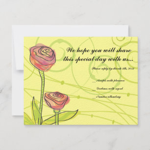 Carte de réponse Bat mitzvah Rose transparent