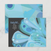 Carte de réponse Bat mitzvah RSVP SOARING BUTTERFL (Devant / Derrière)