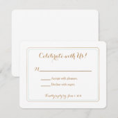 Carte de réponse | Beach Glam Or et Menthe (Devant / Derrière)