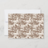 Carte de réponse Beige Élégant (Dos)