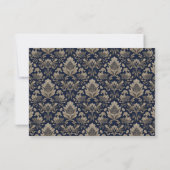 Carte de réponse Beige Élégant (Dos)