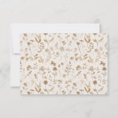 Carte de réponse beige sophistiquée (Dos)