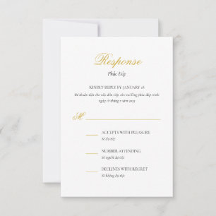 Carte de réponse bilingue vietnamienne en script