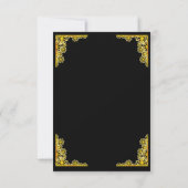 Carte de réponse Black and Gold (Dos)