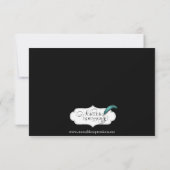 Carte de réponse blanc Black and Gold Damask Sweet (Dos)