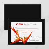 Carte de réponse blanche Bird of Paradise (Devant / Derrière)