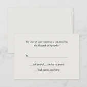 Carte de réponse blanche hiver (Devant / Derrière)