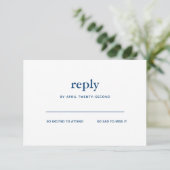 Carte de réponse blanche pour Bar Mitzvah moderne  (Debout devant)