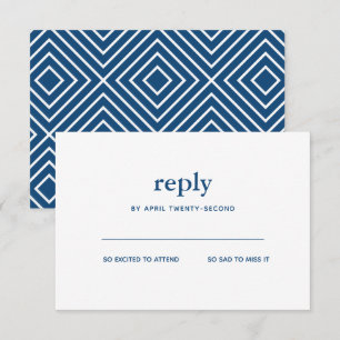 Carte de réponse blanche pour Bar Mitzvah moderne