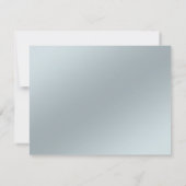 Carte de réponse bleue et argent personnalisable (Dos)