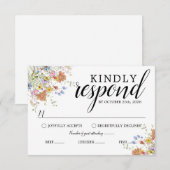 Carte de réponse Bloom & Bliss (Devant / Derrière)