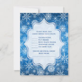 Carte de réponse Blue and White Snowflakes (Dos)