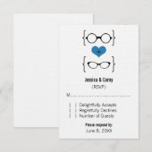 Carte de réponse Blue Geeky Glass (Devant / Derrière)