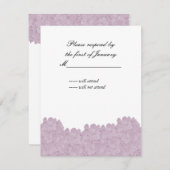 Carte de réponse Blush Pink Hydrangea (Devant / Derrière)