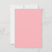 Carte de réponse Blush rose moderne RSVP (Dos)