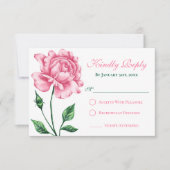 Carte de réponse Blush Rose Quinceañera (Devant)