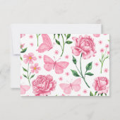 Carte de réponse Blush Rose Quinceañera (Dos)