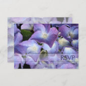 ©Carte de réponse Bluz Purple Hydrangea RSVP (Devant / Derrière)